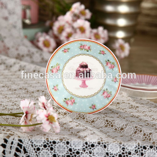 4.4 Inches Elegant Ice Cream Design Ceramic Tea Cup Holder